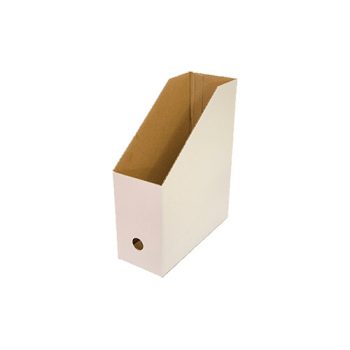 Suport vertical documente cu profil inalt, alb-natur