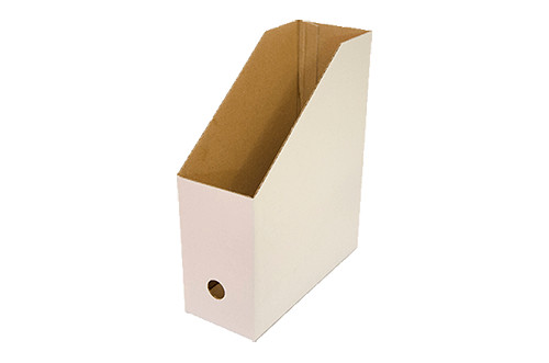 Suport vertical documente cu profil inalt, alb-natur